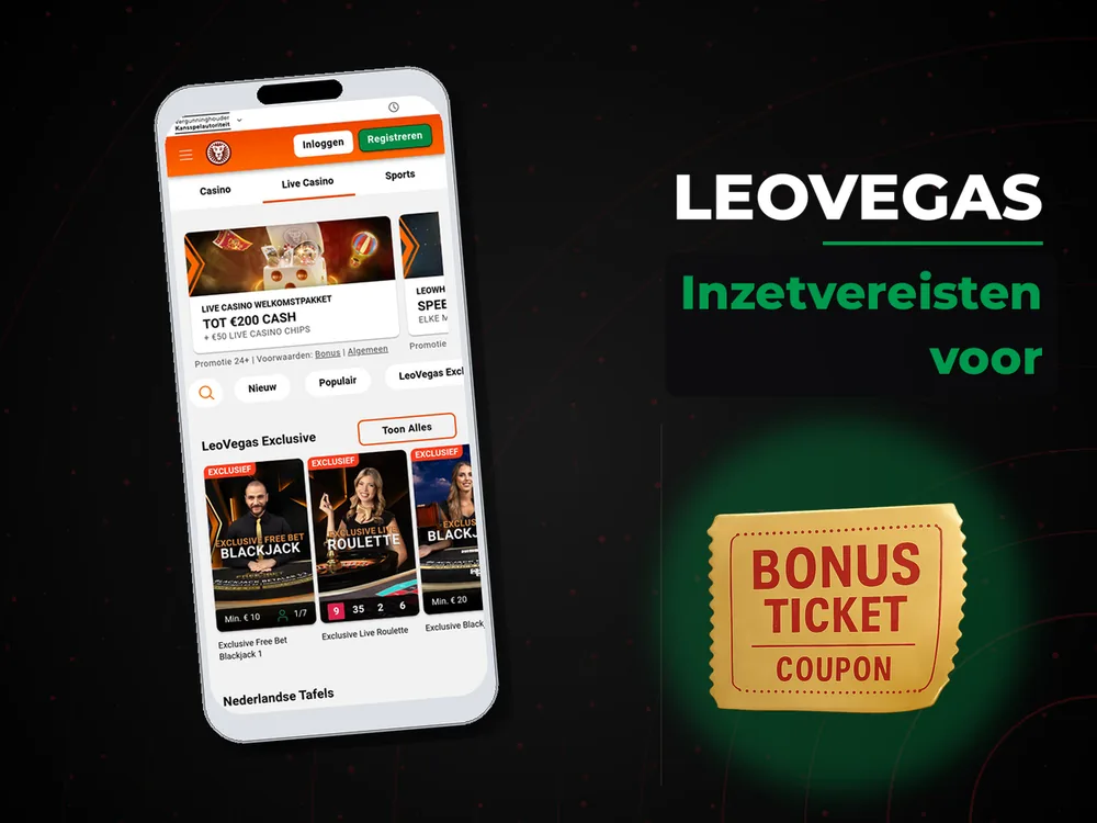 LeoVegas - Inzetvereisten voor