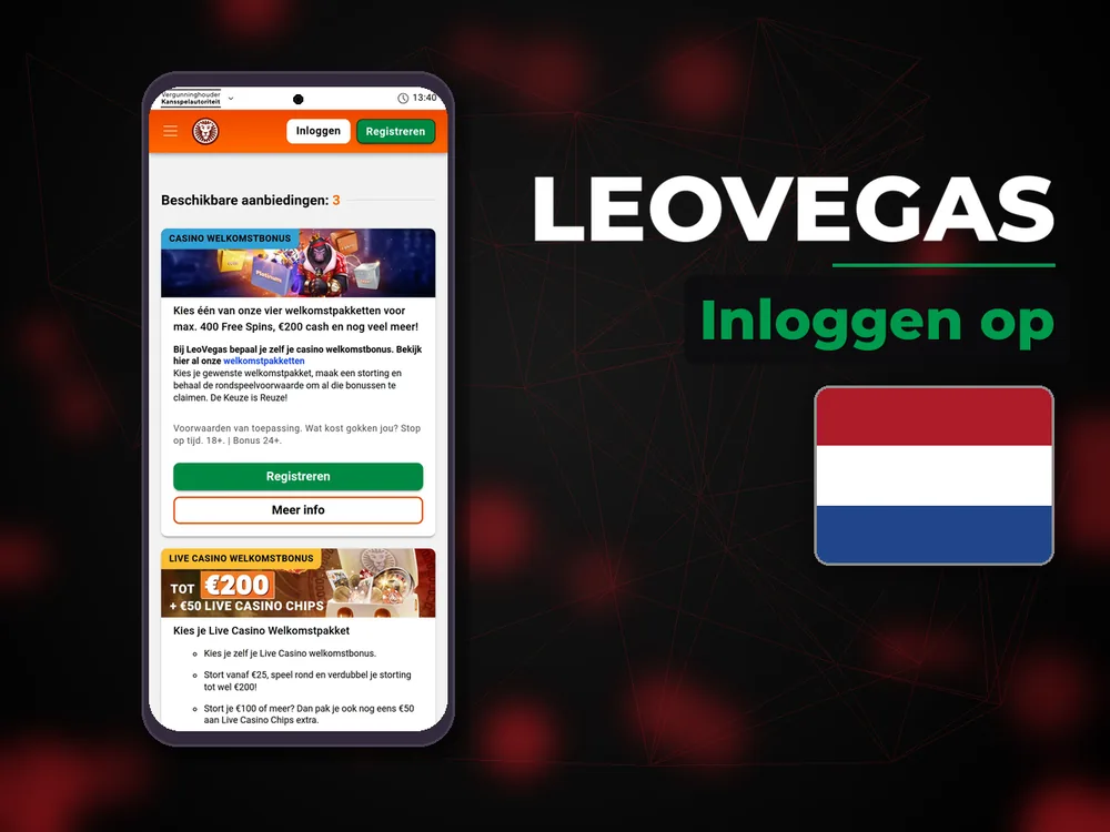 LeoVegas - Inloggen op