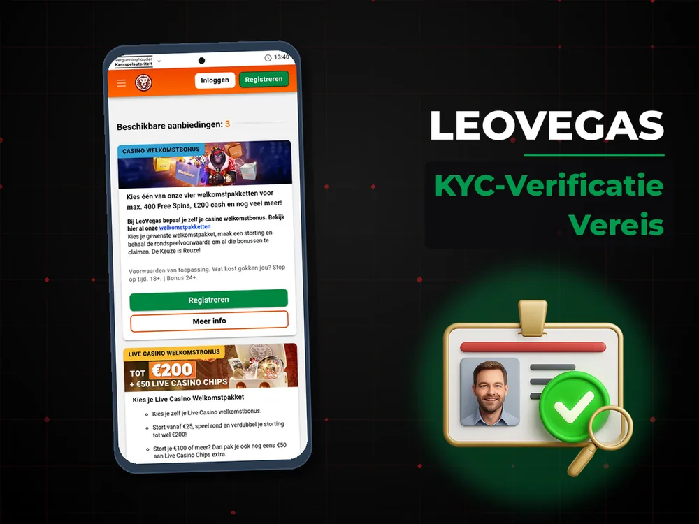 LeoVegas - KYC-Verificatie Vereis